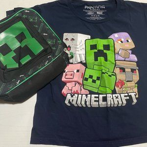 kids Minecraft bundle lunchbox and shirt med (8)